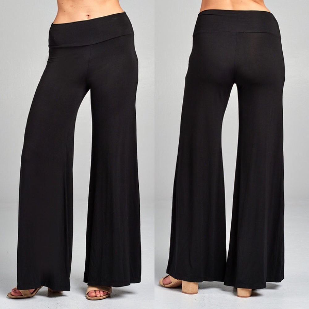 WENDY▪️ wide leg casual pants black - Picture 3 of 6